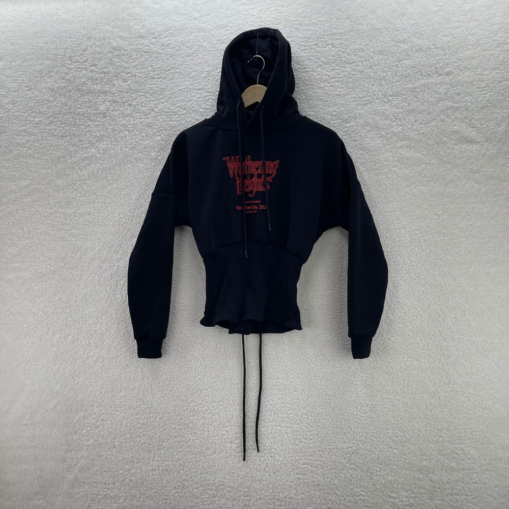 Wuthering Heights Hoodie Womens Medium Black Movie Promo Black Corset Horror